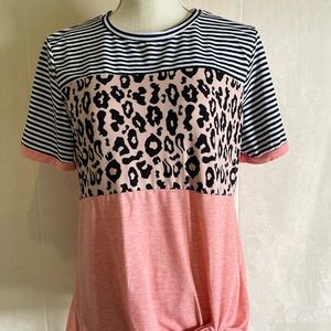 Cheetah & Stripes top